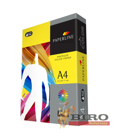 Hârtie colorată A4 Paperline LEMON, 80 gr/m2, 500 foi, intensiv, lamaie